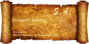 Siegel Anita névjegykártya
